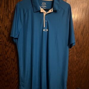 Oakley Men's Vibrant Blue Polo Shirt
